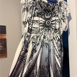 Apt. 9 Black and White Women's Blouse